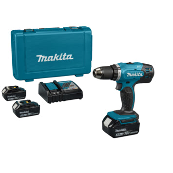 Makita 18V LXT Akku-Bohrschrauber DDF453RFE3 (inkl. 3 Akkus 3Ah + Ladegerät)