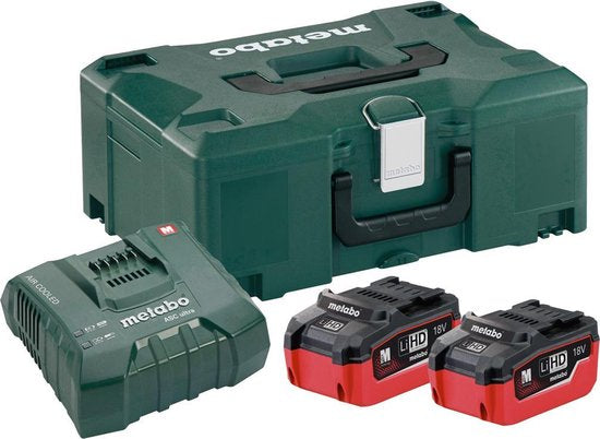 Metabo 685077000 18V LiHD accu starterset (2x 5.5Ah) + lader in Metaloc