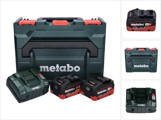 Metabo 685077000 Kit de démarrage batterie LiHD 18V (2x 5,5Ah) + chargeur en Metaloc