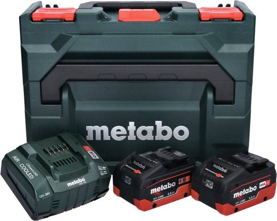 Metabo 685077000 Kit de démarrage batterie LiHD 18V (2x 5,5Ah) + chargeur en Metaloc