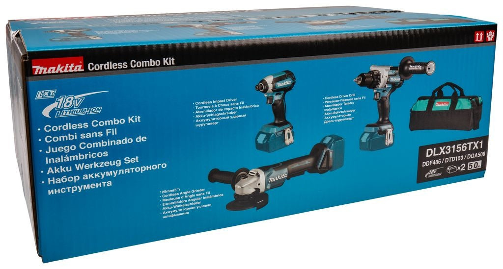 Makita DLX3156TX1 Combo-Set 18 V 5,0 Ah Li-Ion