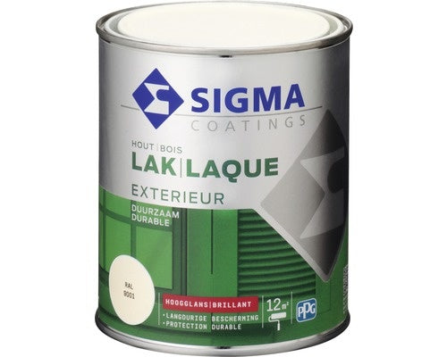 Sigma lak exterieur 9001 cremewit hoogglans 750 ml