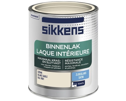 Sikkens binnenlak RAL 9001 zijdeglans 750 ml