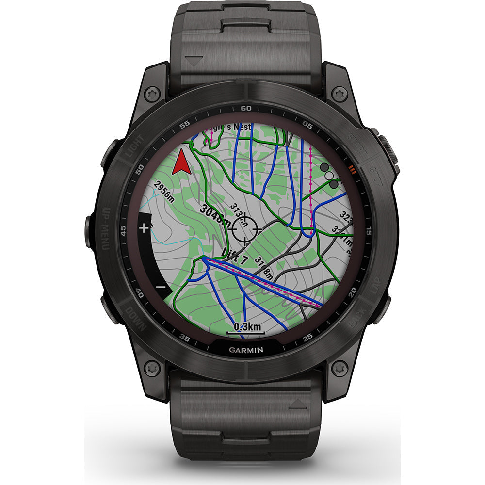 Garmin fēnix 7X Sapphire Solar (+ extra bandje) Grijs