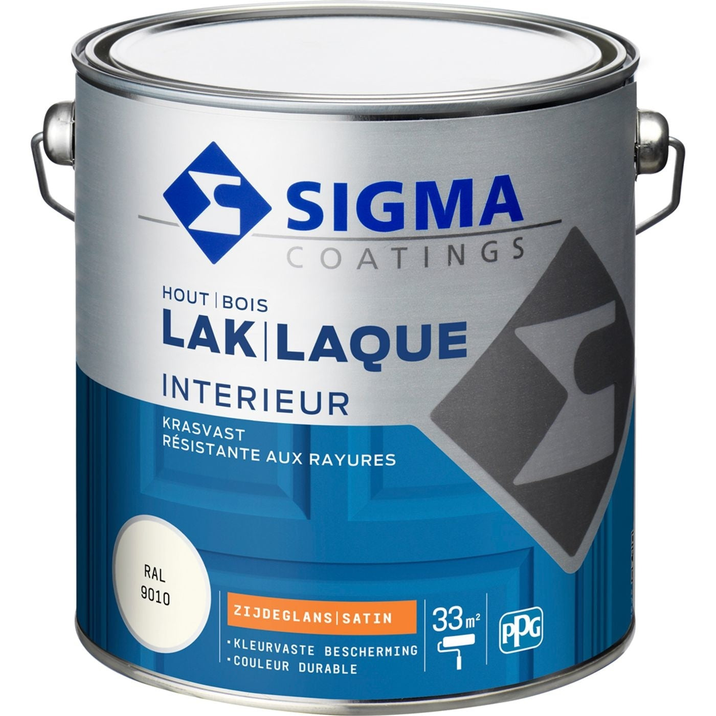 Peinture Sigma intérieur RAL 9010 semi-brillante 2,5 litres