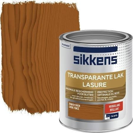 Sikkens buitenlak Donker Eiken Transparant hoogglans 750 ml