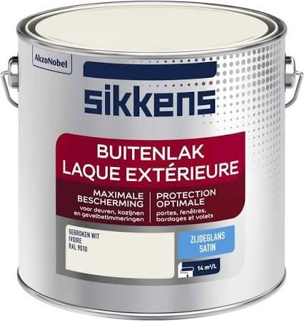 Sikkens Außenfarbe RAL 9010 Seidenglanz 2,5 Liter 